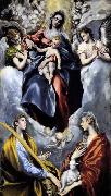 GRECO, El The Virgin and Child with St Martina and St Agnes USA oil painting artist